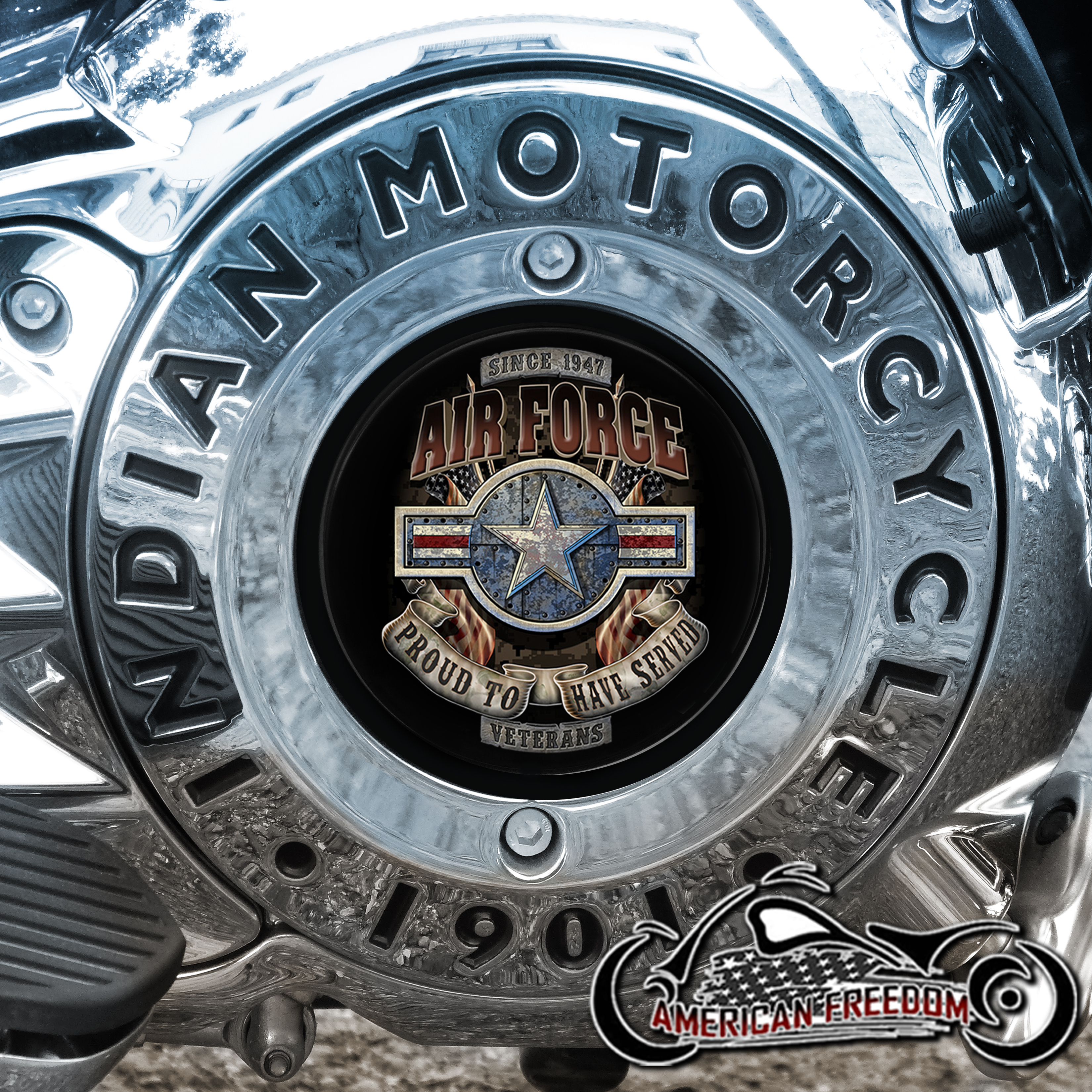 Indian Motorcycles Thunder Stroke Derby Insert - Proud Air Force